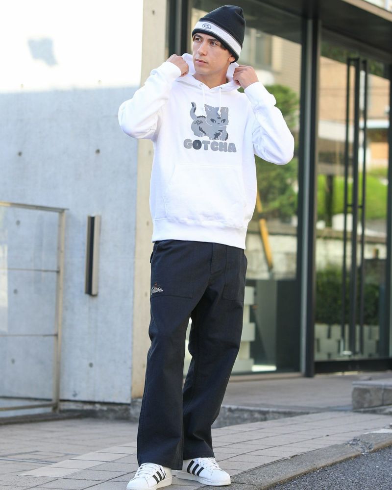 グレー：180cm/70kg(Lサイズ着用)