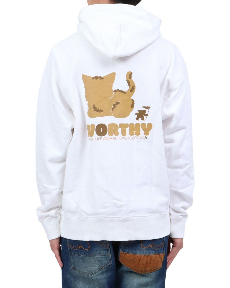 ホワイト：174cm62kg(Lサイズ着用)