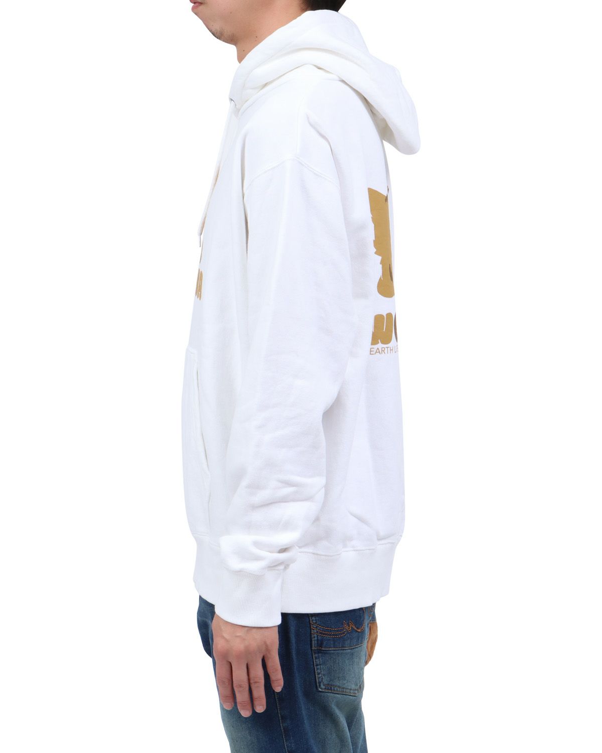 ホワイト：174cm62kg(Lサイズ着用)