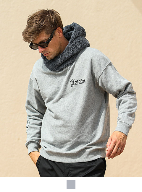 杢グレー：183cm/70kg(Lサイズ着用)