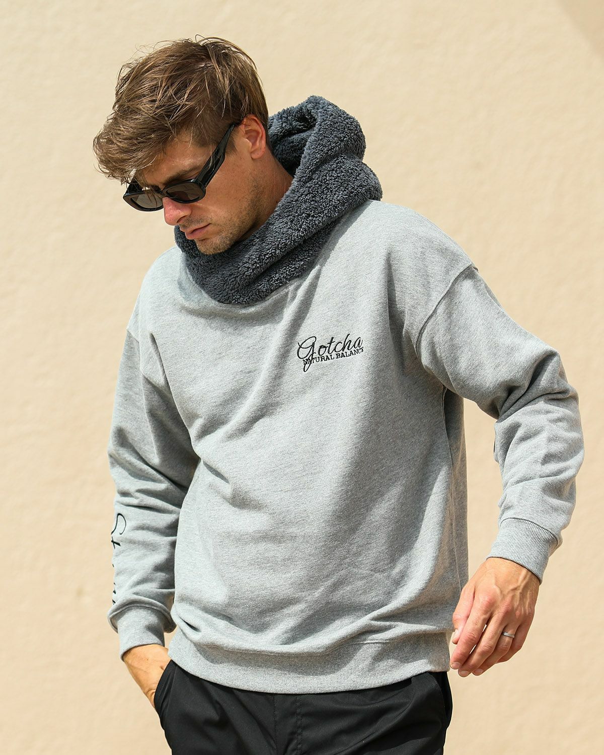 杢グレー：183cm/70kg(Lサイズ着用)