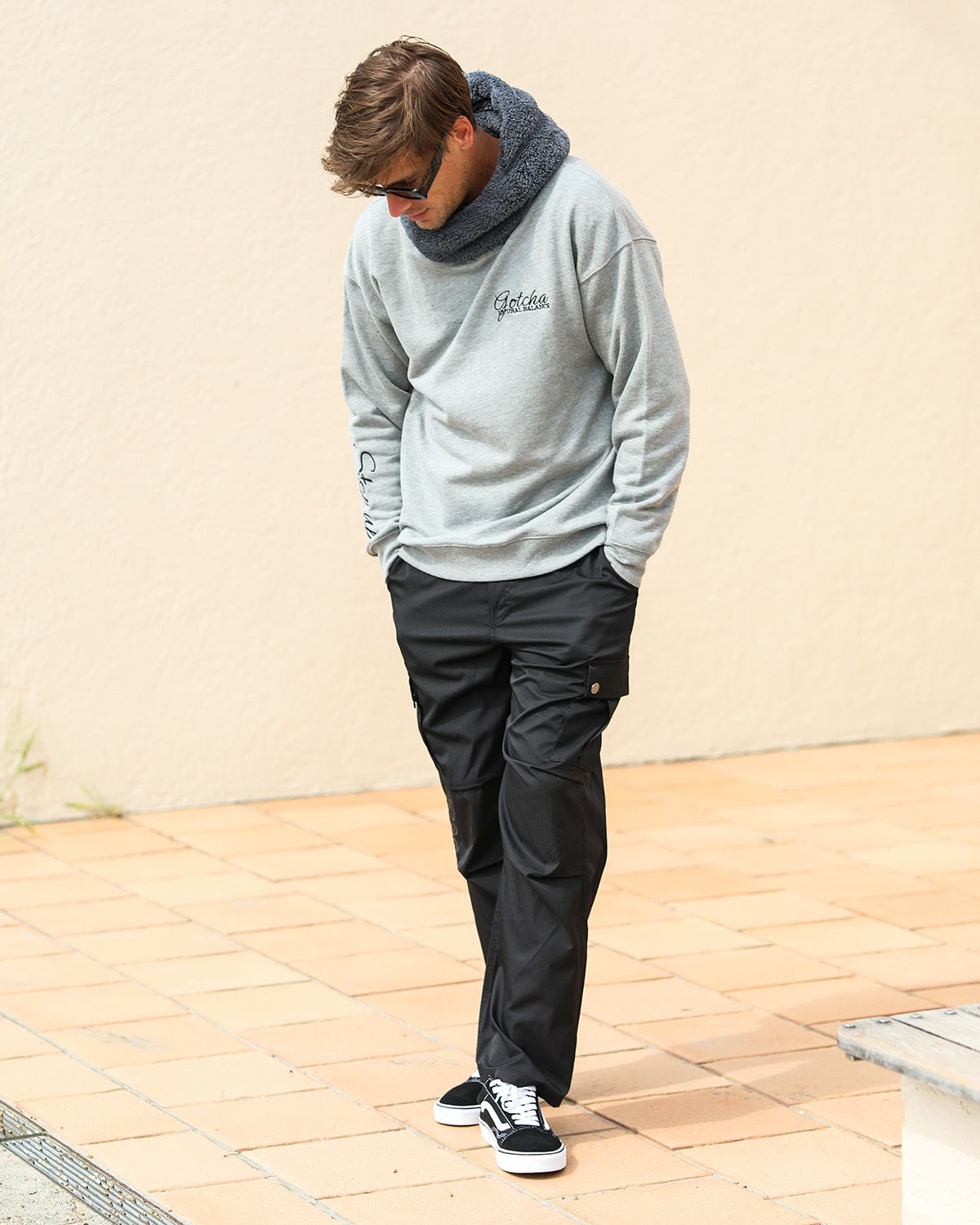 杢グレー：183cm/70kg(Lサイズ着用)