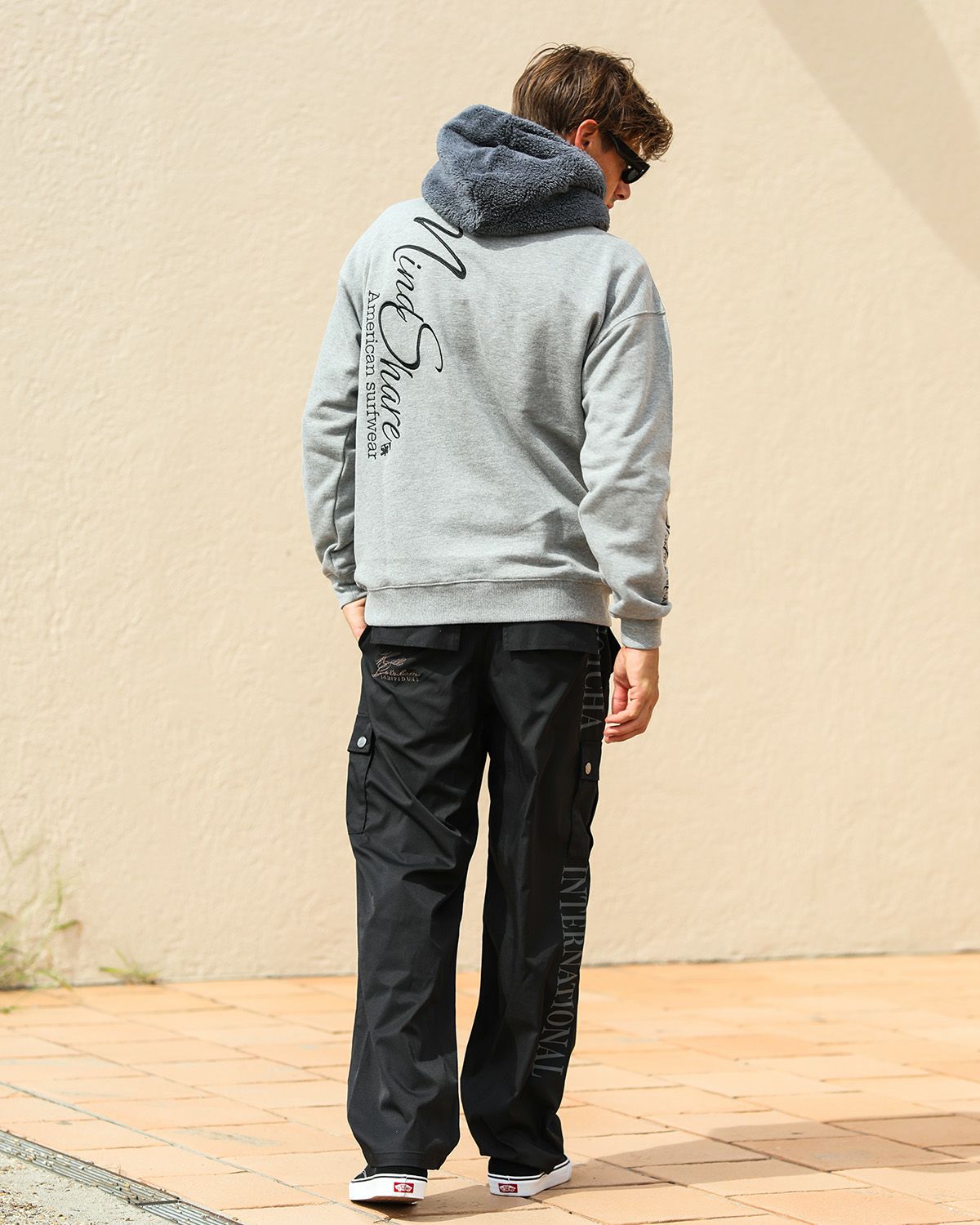 杢グレー：183cm/70kg(Lサイズ着用)