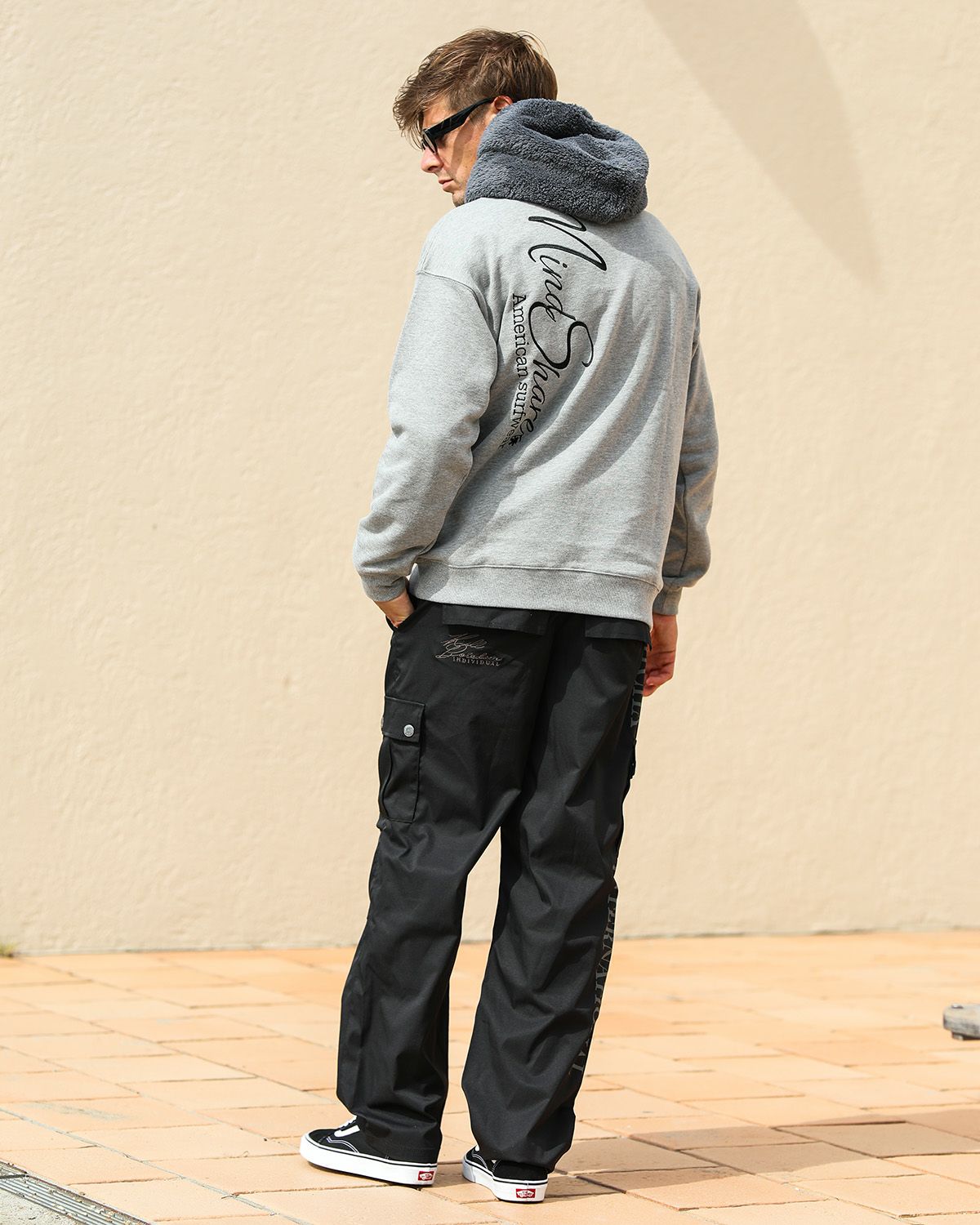 杢グレー：183cm/70kg(Lサイズ着用)