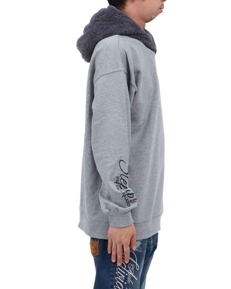 杢グレー：174cm62kg(Lサイズ着用)