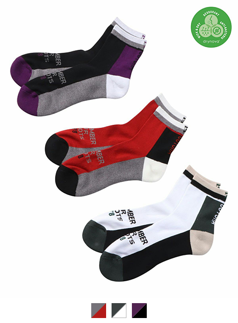 ミドル丈 カラー切替 ソックス