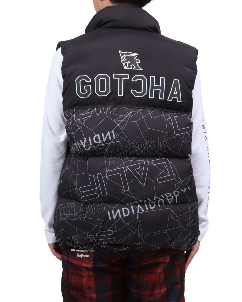 GOTCHA GOLFダウンベスト(D80% F20%)ブラック【美品】S GOTCHA GOLF