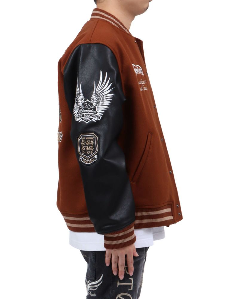 ブラウン：173cm63kg(Lサイズ着用)