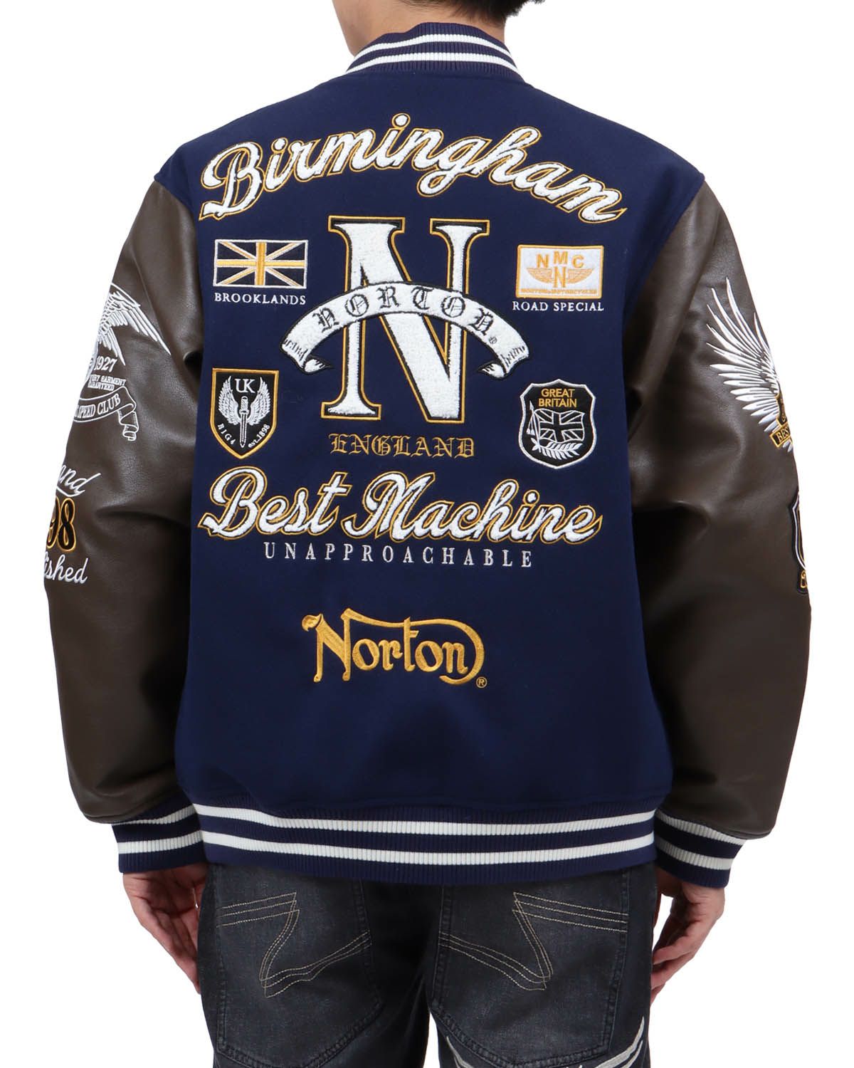 ネイビー：173cm63kg(Lサイズ着用)