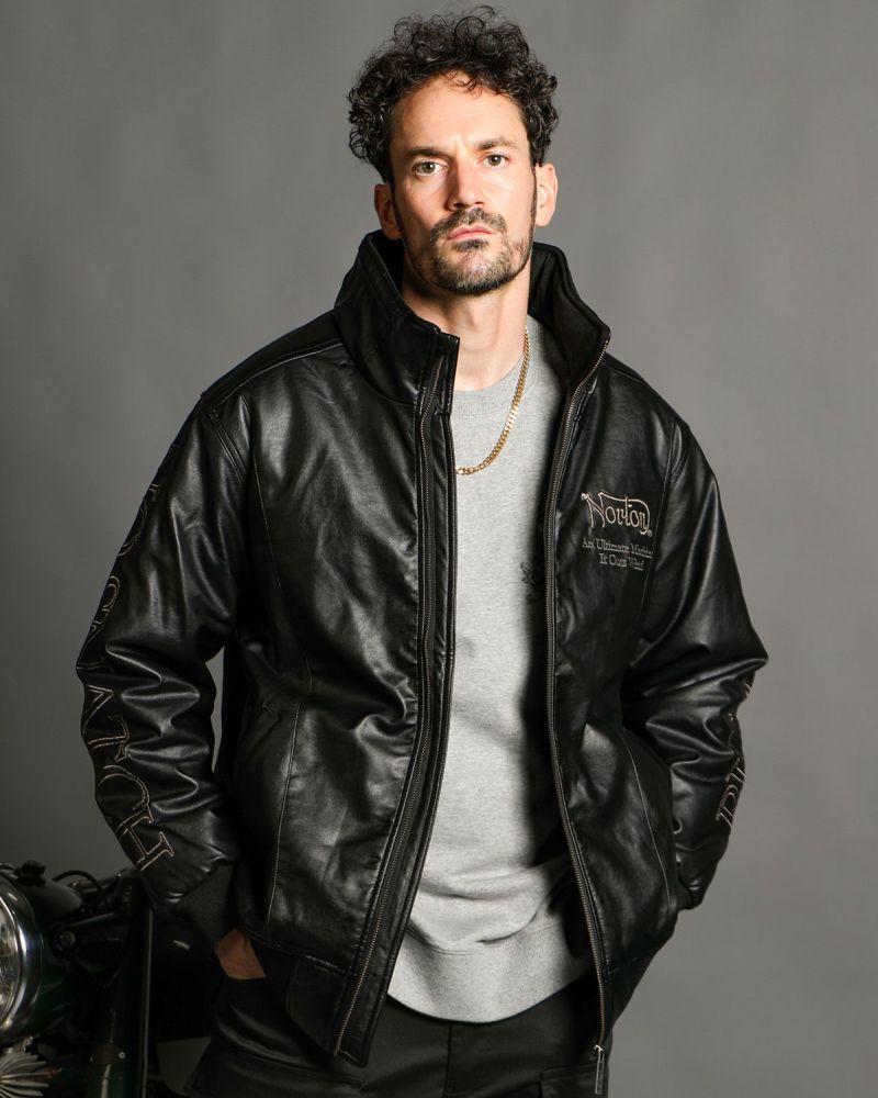 Norton] PUレザー ボリュームネック 中綿 ジャケット | PEET ONLINE STORE