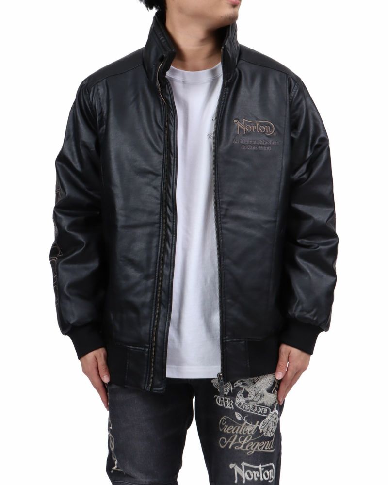 Norton] PUレザー ボリュームネック 中綿 ジャケット | PEET ONLINE STORE
