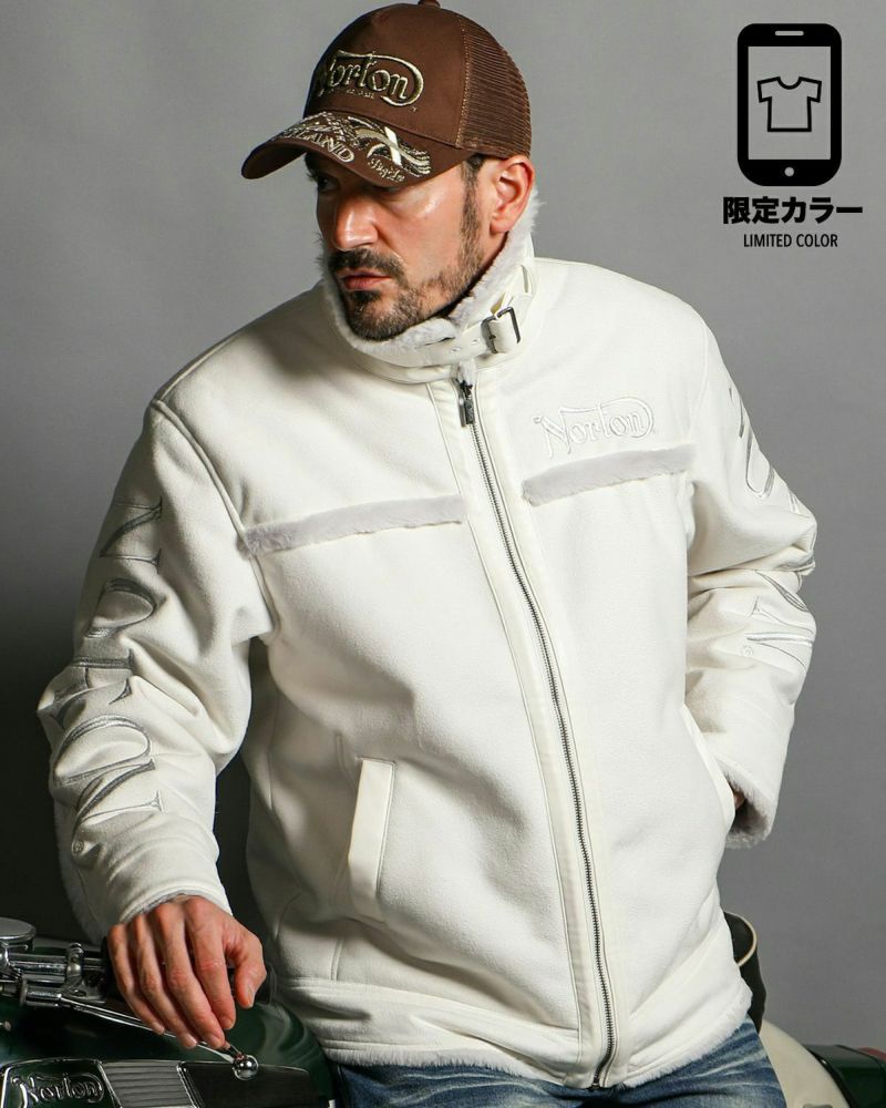 Norton] ビッグアームロゴ フェイクムートン ジャケット | PEET ONLINE