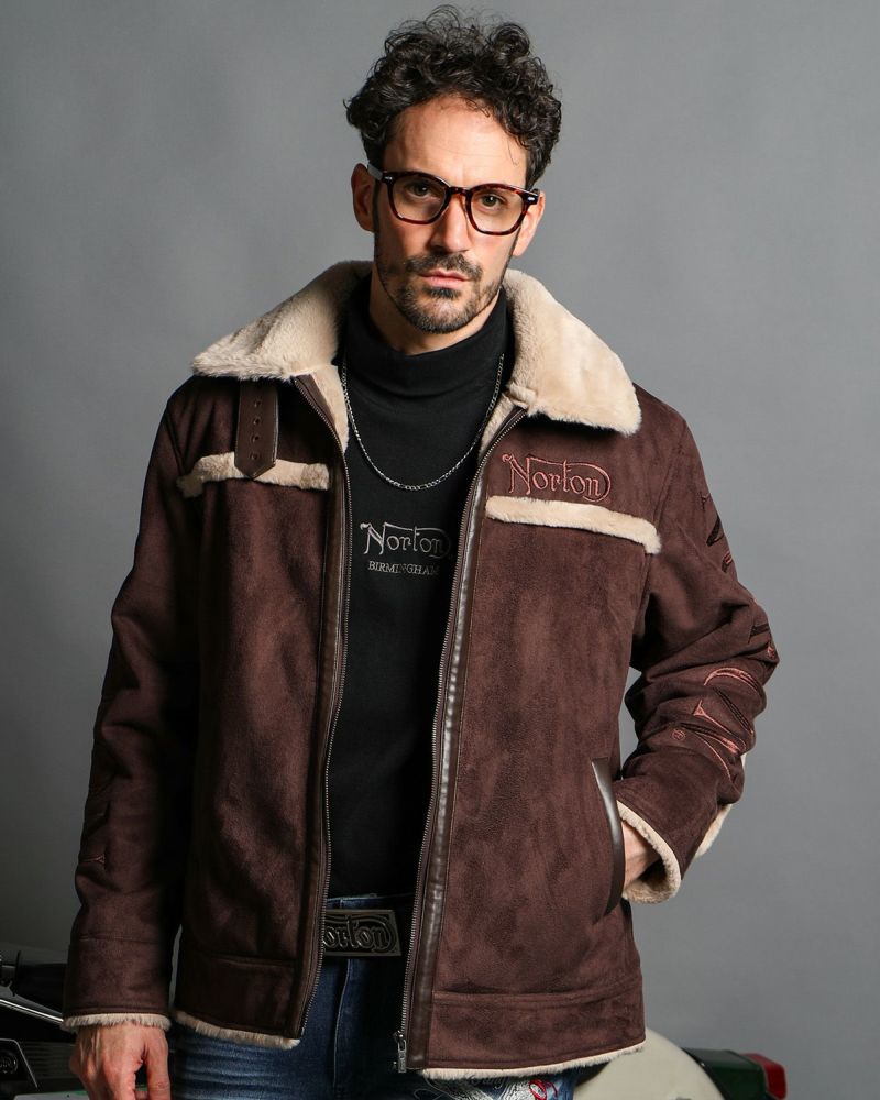 Norton] ビッグアームロゴ フェイクムートン ジャケット | PEET ONLINE