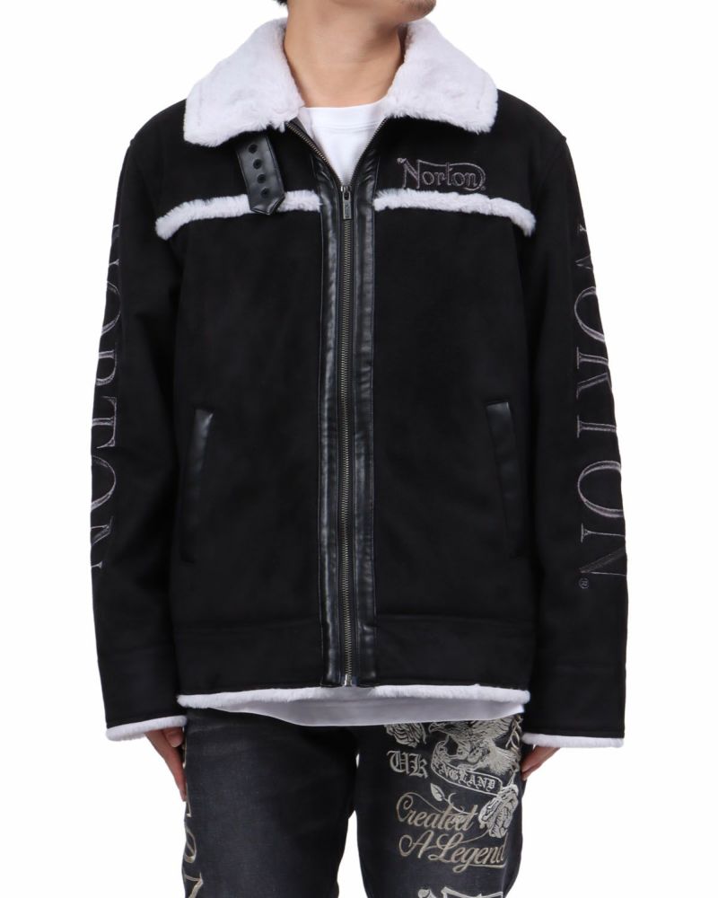 Norton] ビッグアームロゴ フェイクムートン ジャケット | PEET ONLINE