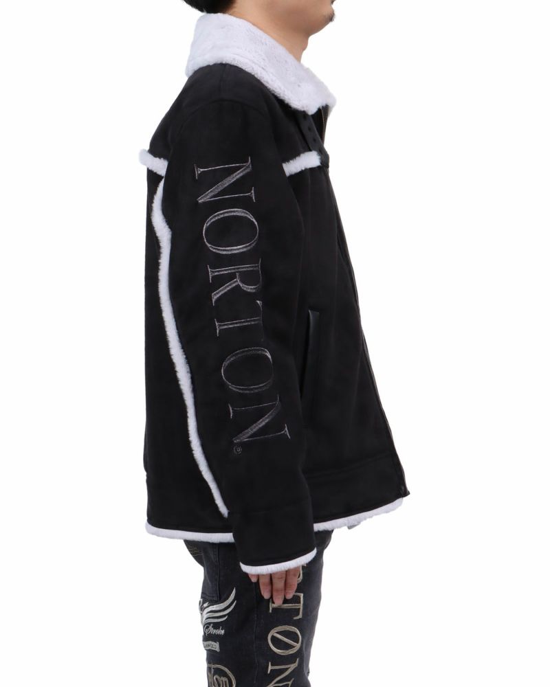 Norton] ビッグアームロゴ フェイクムートン ジャケット | PEET ONLINE