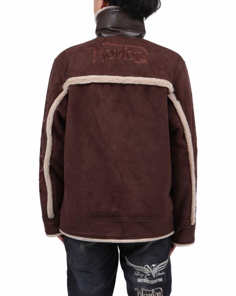 美品】エポカ 毛皮 ムートンジャケット ブラウン サイズL 美品】エポカ