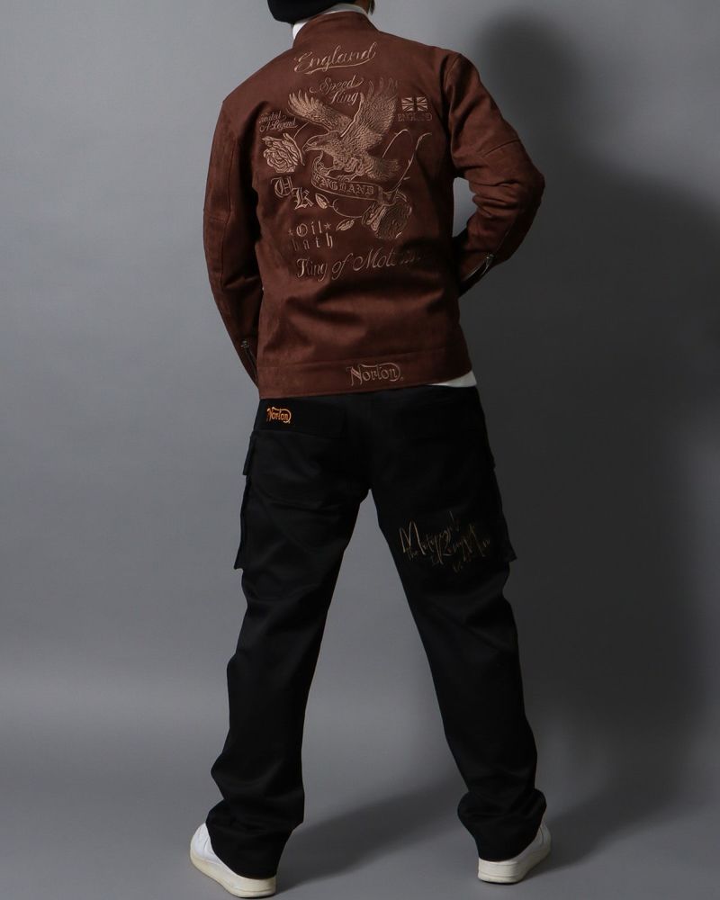 ブラウン：178cm/75kg(Lサイズ着用)