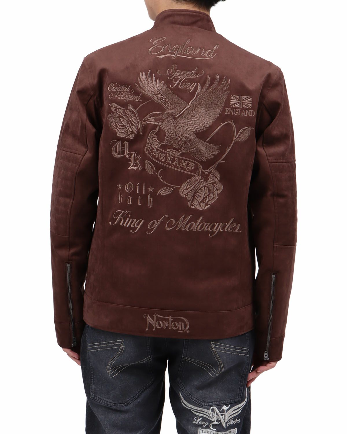 ブラウン：173cm63kg(Lサイズ着用)