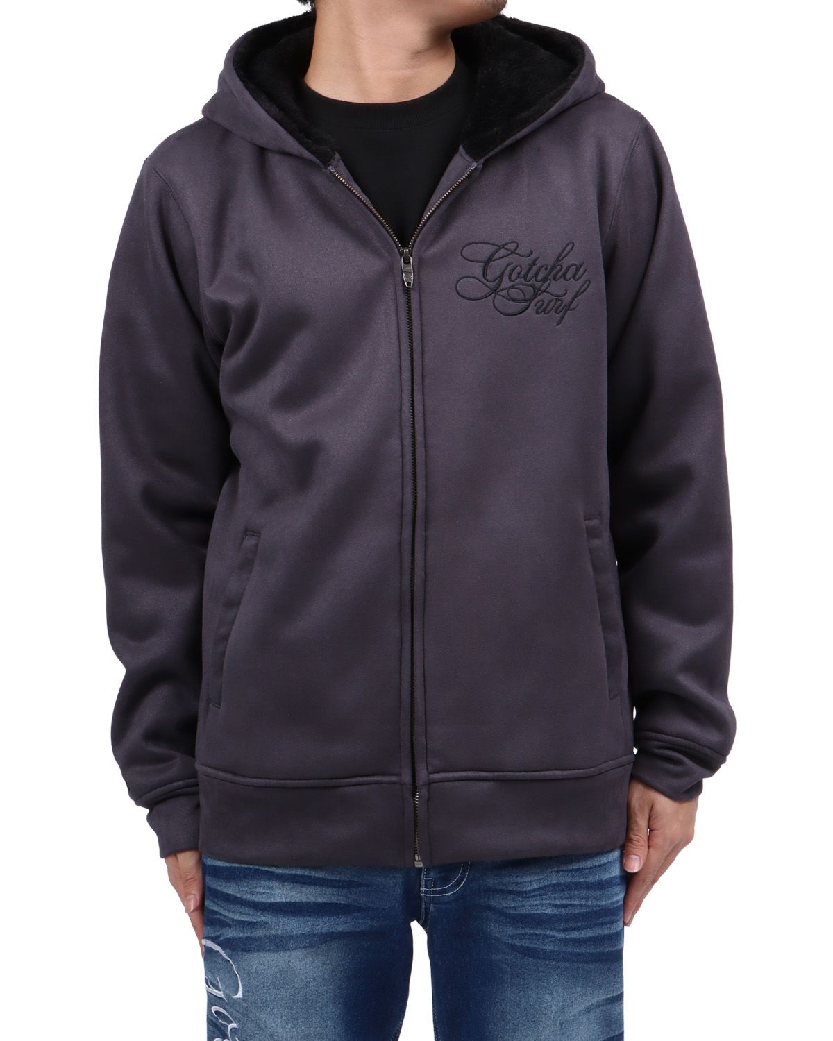 グレー：173cm63kg(Lサイズ着用)