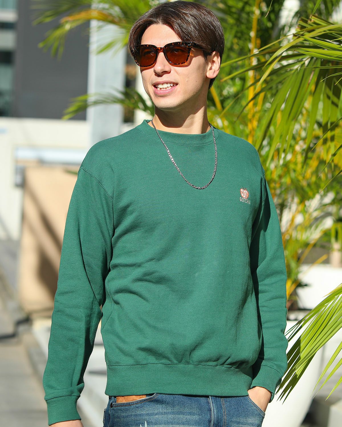 グリーン：180cm/70kg(Lサイズ着用)