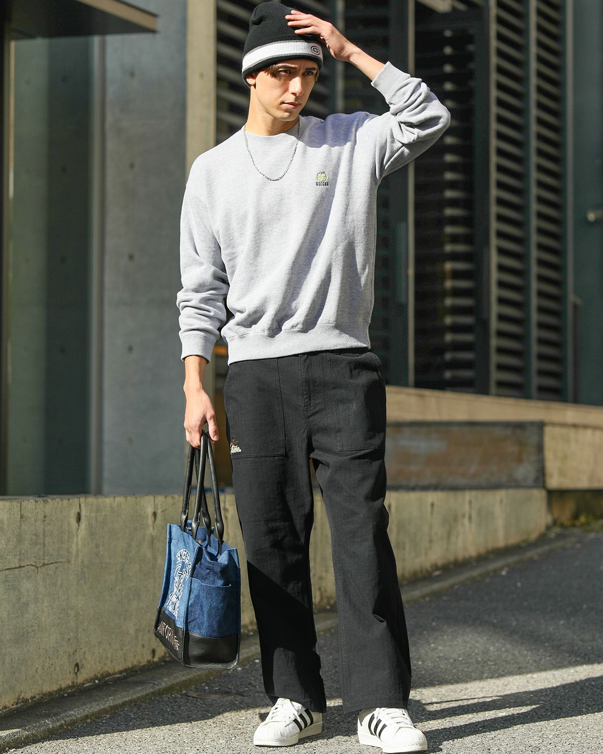 杢グレー：180cm/70kg(XLサイズ着用)