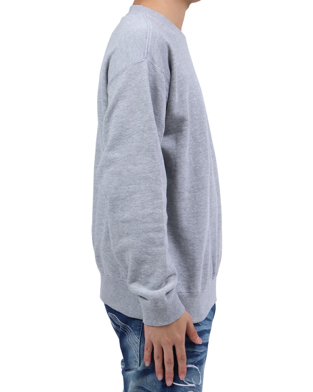 杢グレー：173cm63kg(Lサイズ着用)