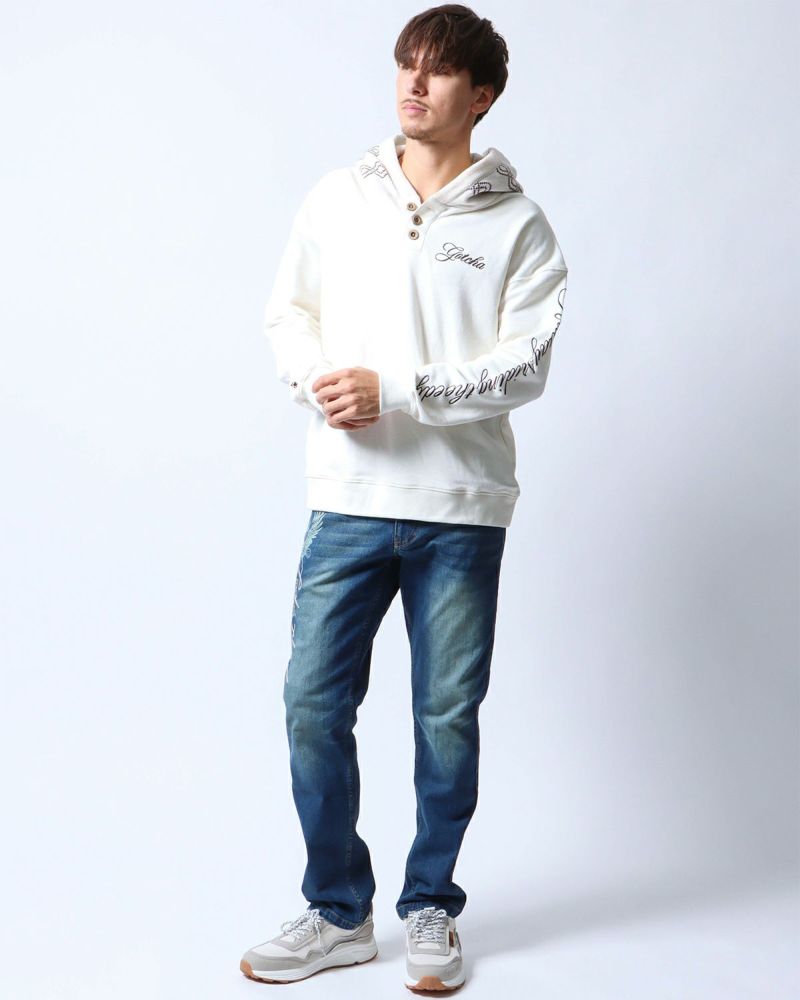 オフホワイト：180cm/70kg(Lサイズ着用)