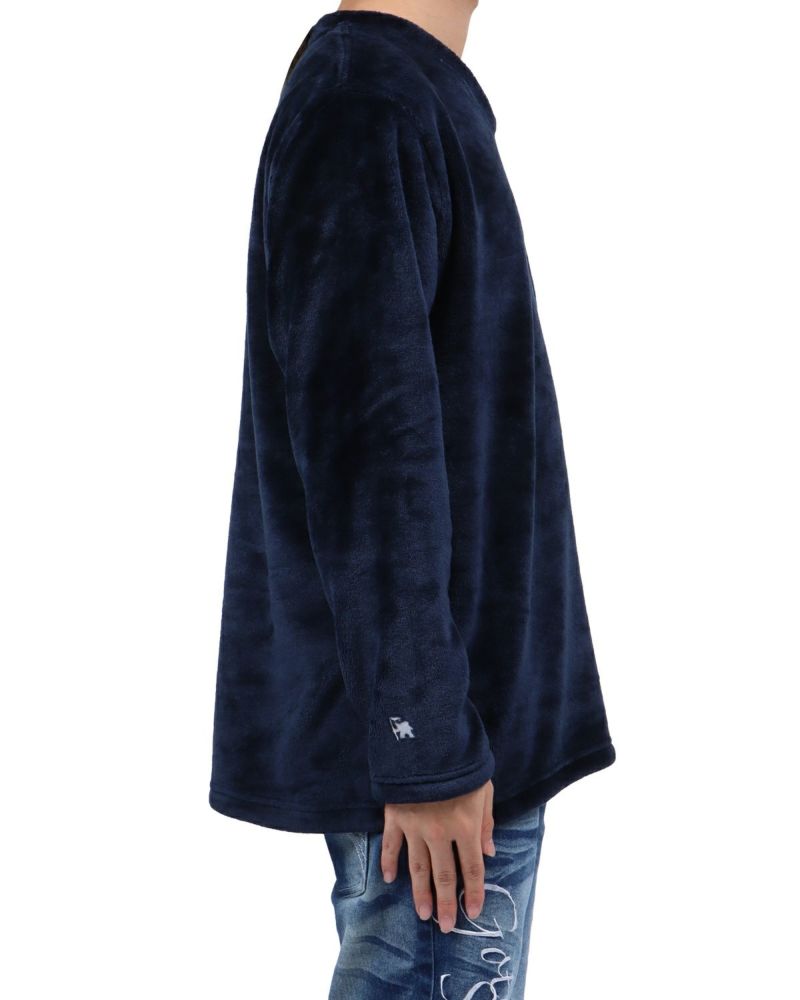 ネイビー：173cm63kg(Lサイズ着用)