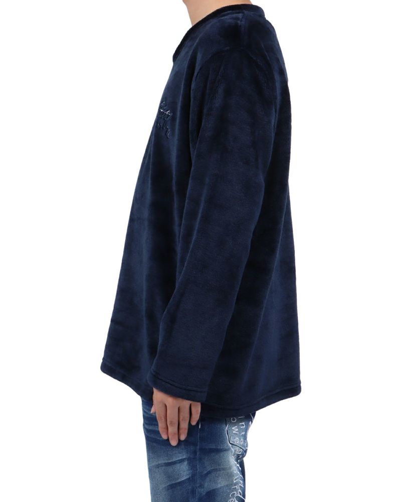 ネイビー：173cm63kg(Lサイズ着用)