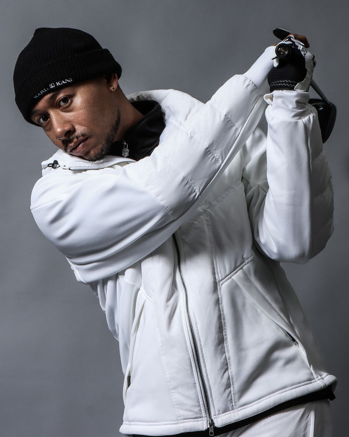 ホワイト：183cm(XLサイズ着用)