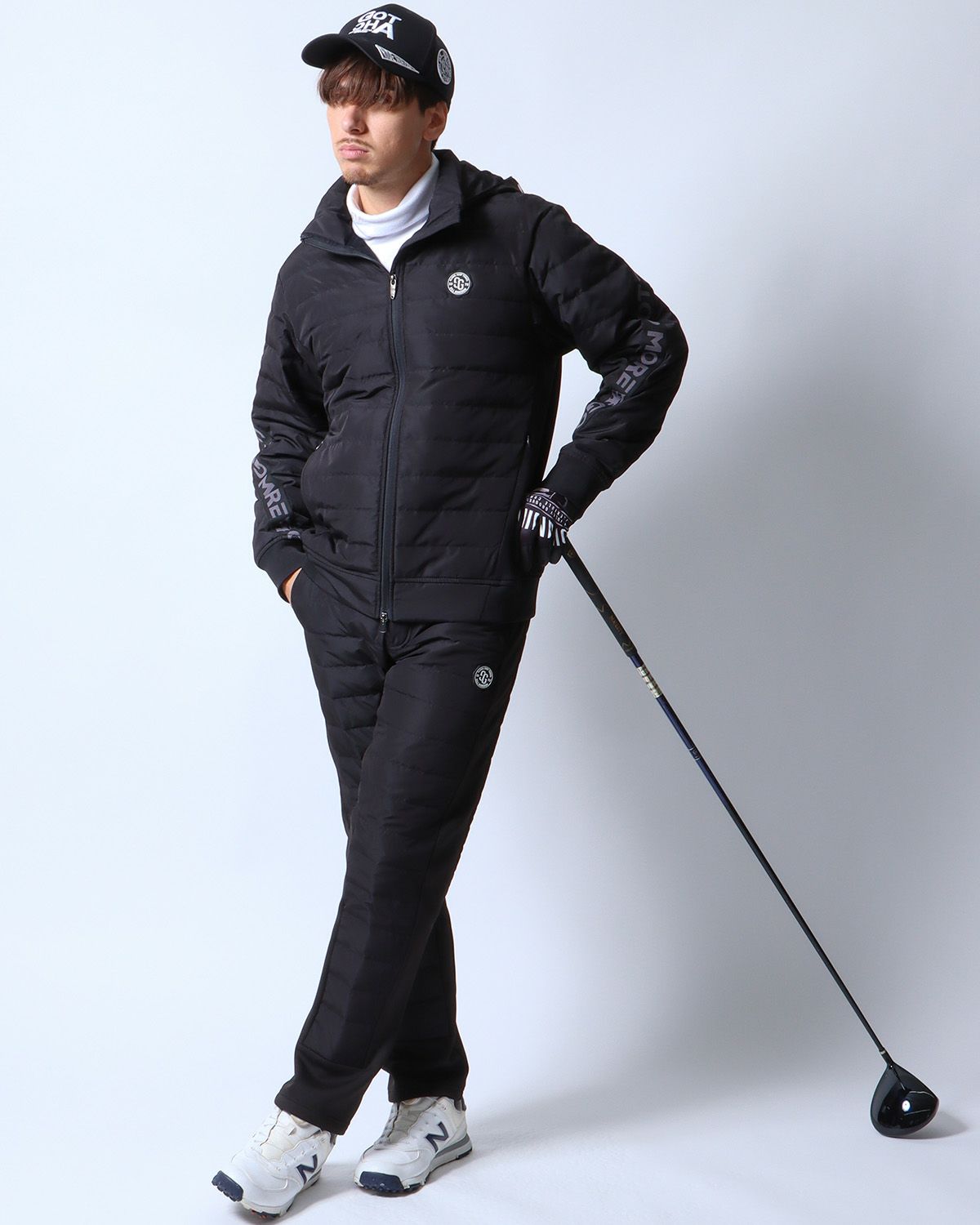 ブラック：180cm/70kg(Lサイズ着用)