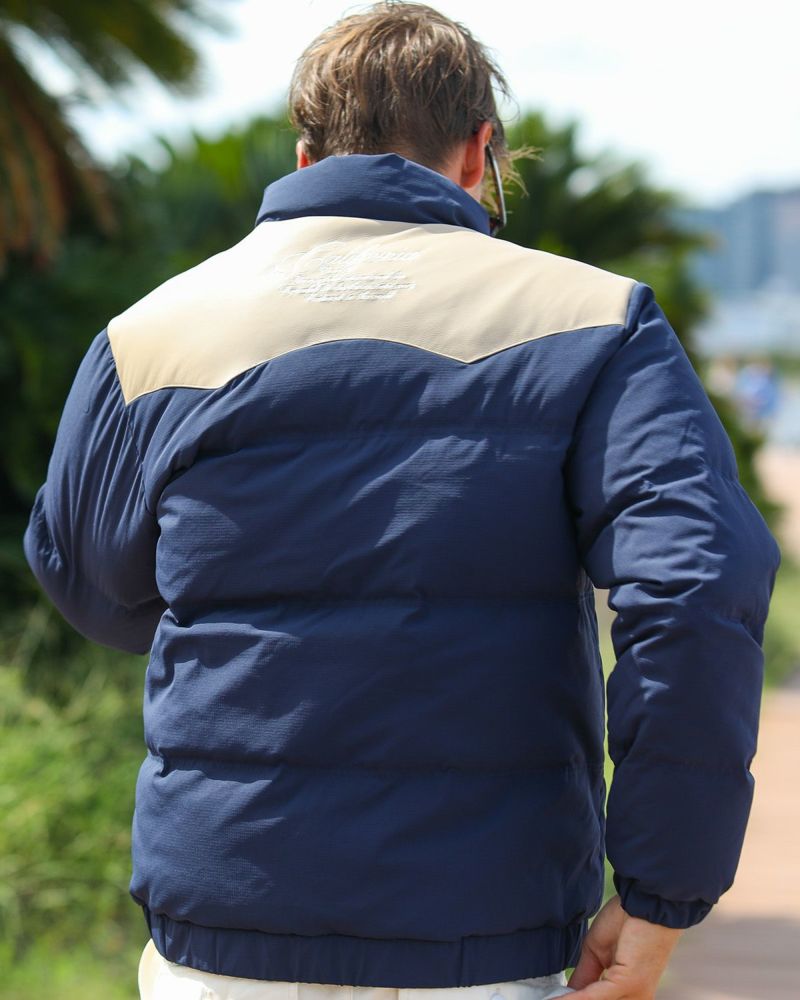 ネイビー：183cm/70kg(Lサイズ着用)