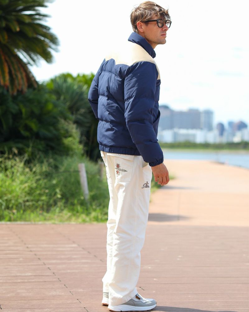 ネイビー：183cm/70kg(Lサイズ着用)