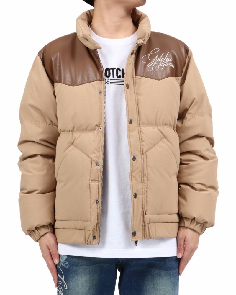 GOTCHA] ウエスタン PUレザー 切替 ダウンジャケット | PEET ONLINE STORE
