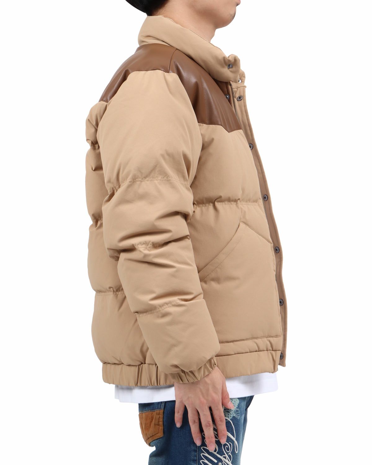 キャメル：173cm63kg(Lサイズ着用)