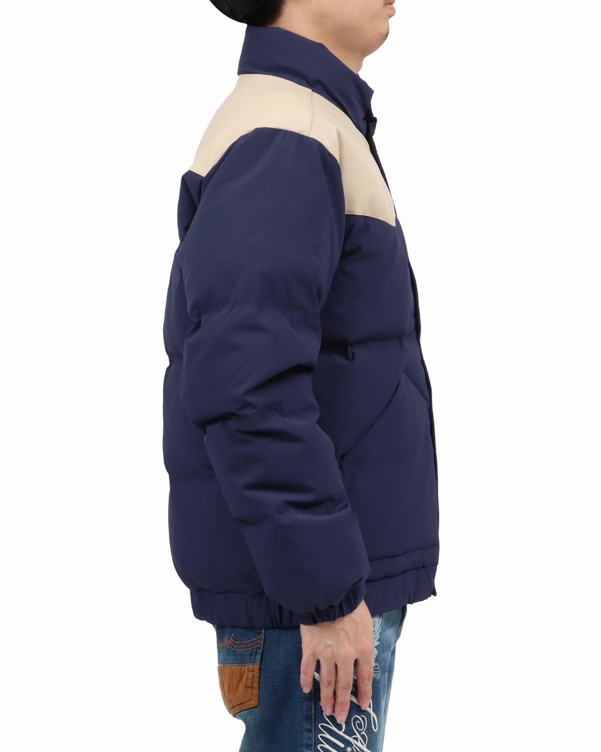 ネイビー：173cm63kg(Lサイズ着用)