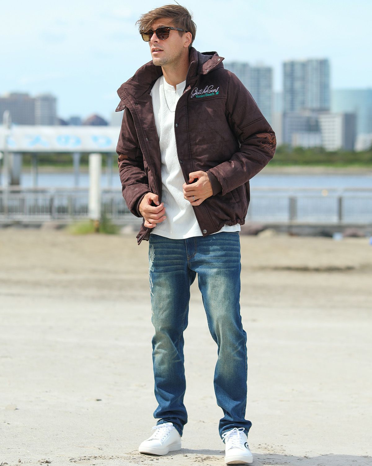 チョコレート：183cm/70kg(Lサイズ着用)