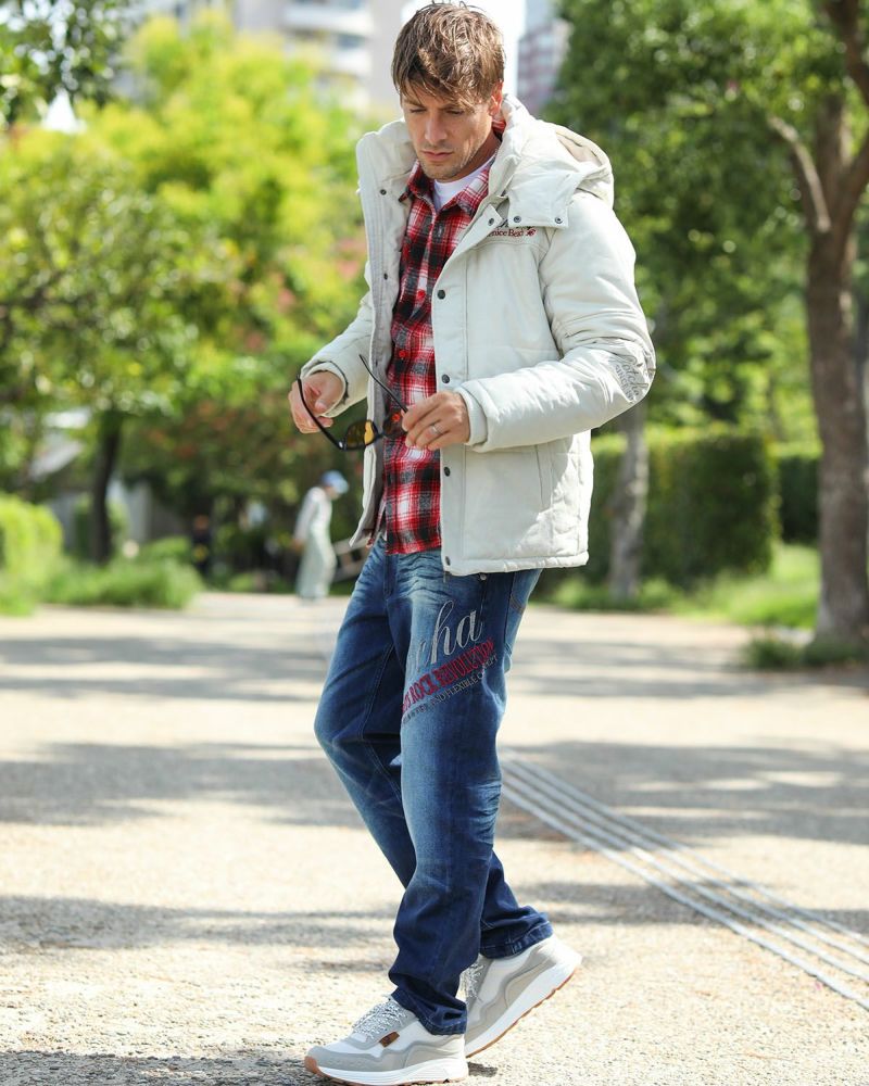 オフホワイト：183cm/70kg(Lサイズ着用)