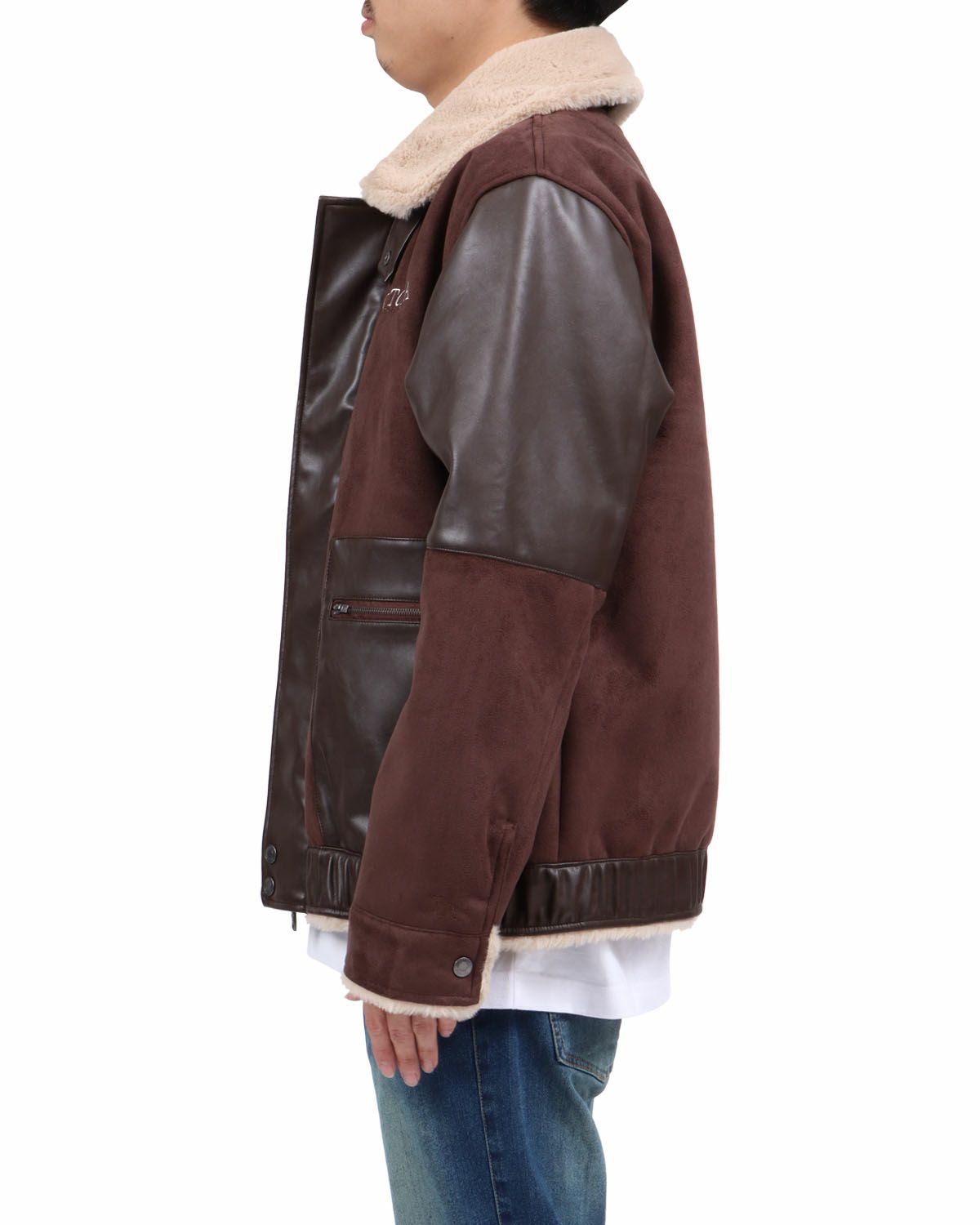 ブラウン：173cm63kg(Lサイズ着用)