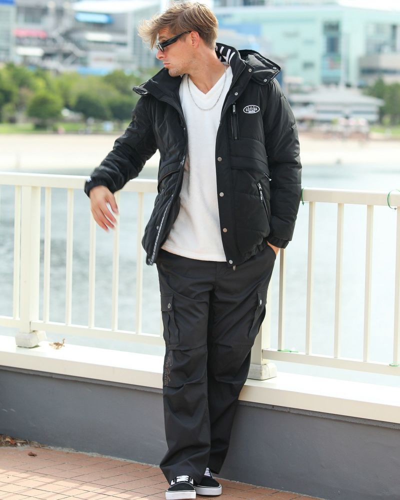 GOTCHA] 防風 ラスターカラー フェイク ダウンジャケット | PEET