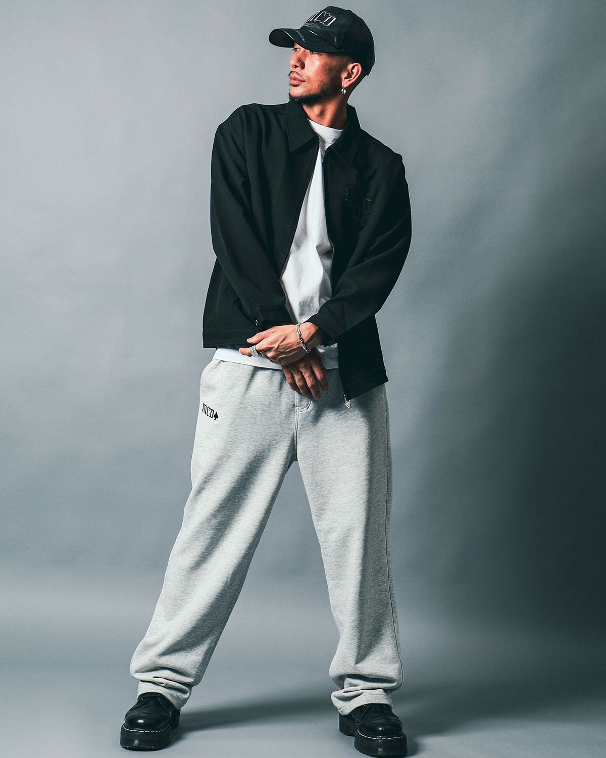 杢グレー:183cm(Lサイズ着用)