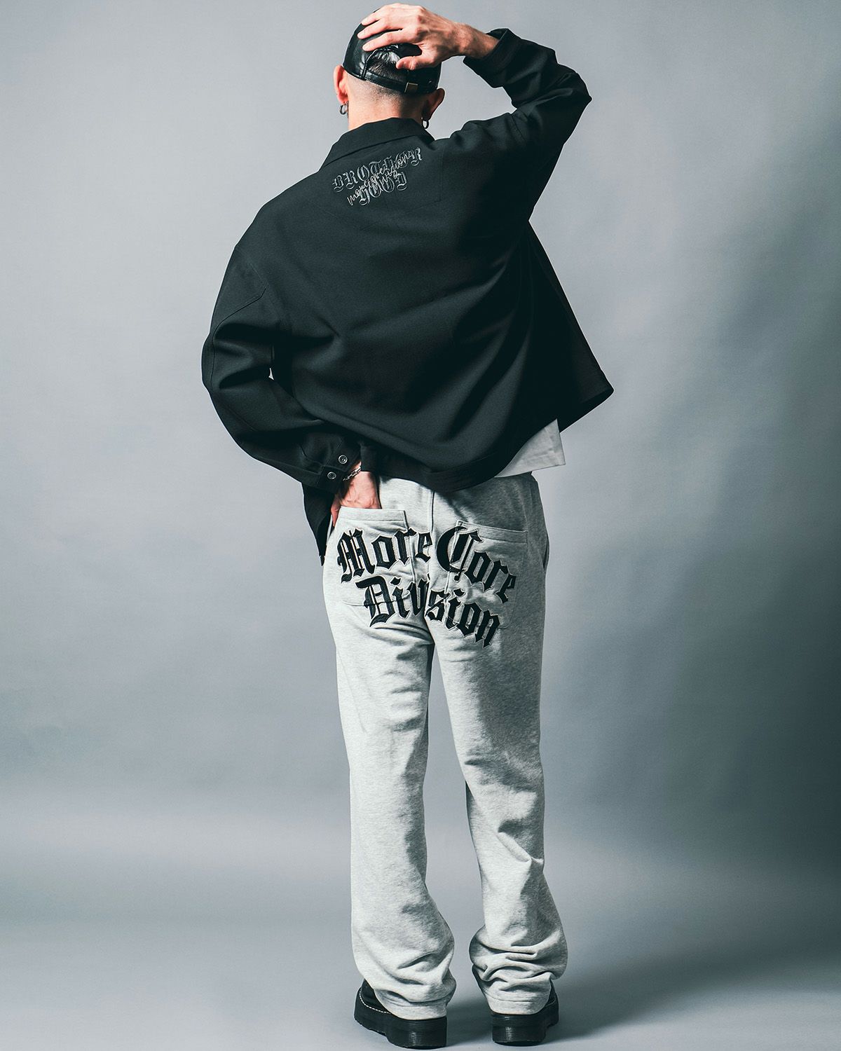 杢グレー:183cm(Lサイズ着用)