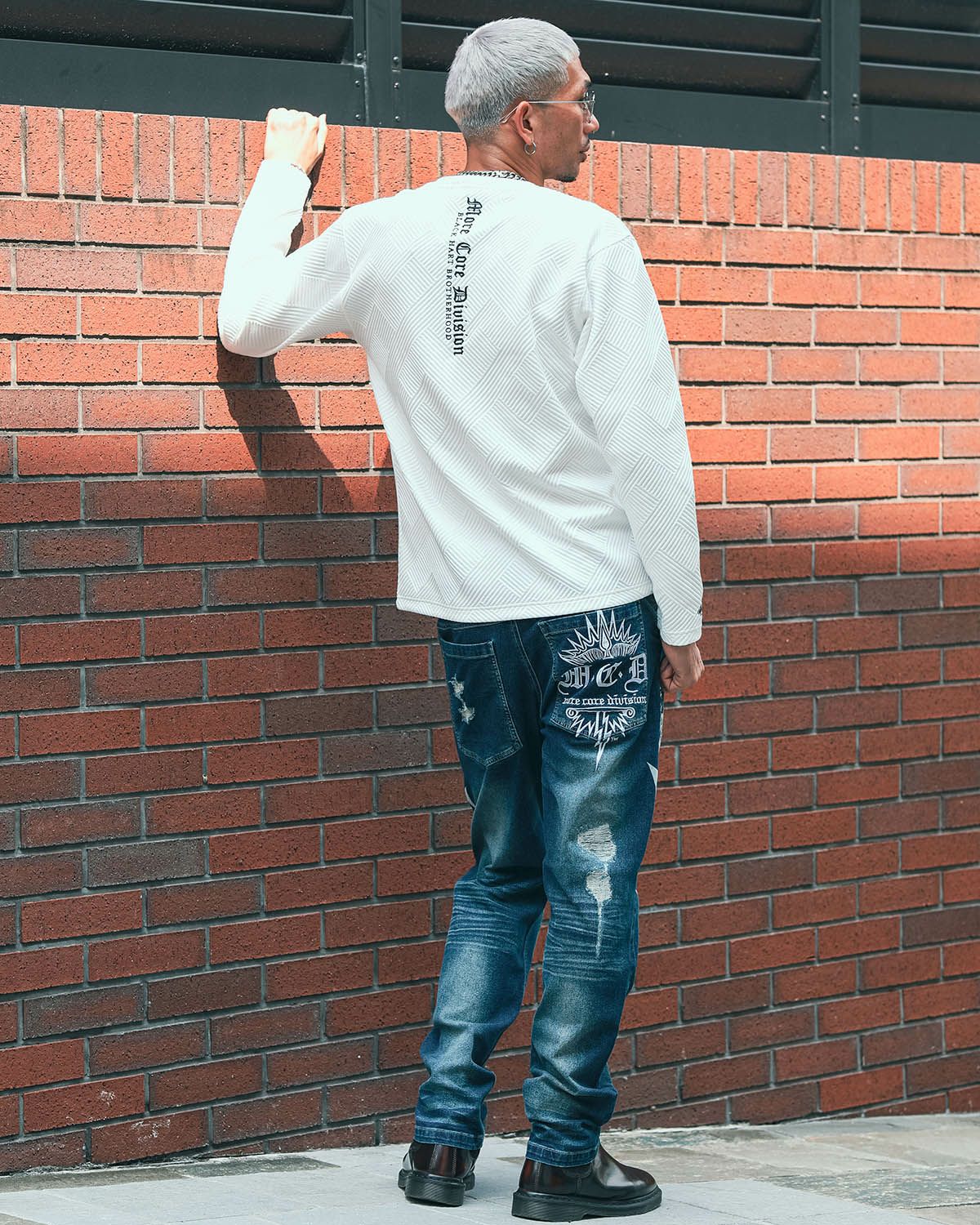 インディゴ:183cm(Lサイズ着用)