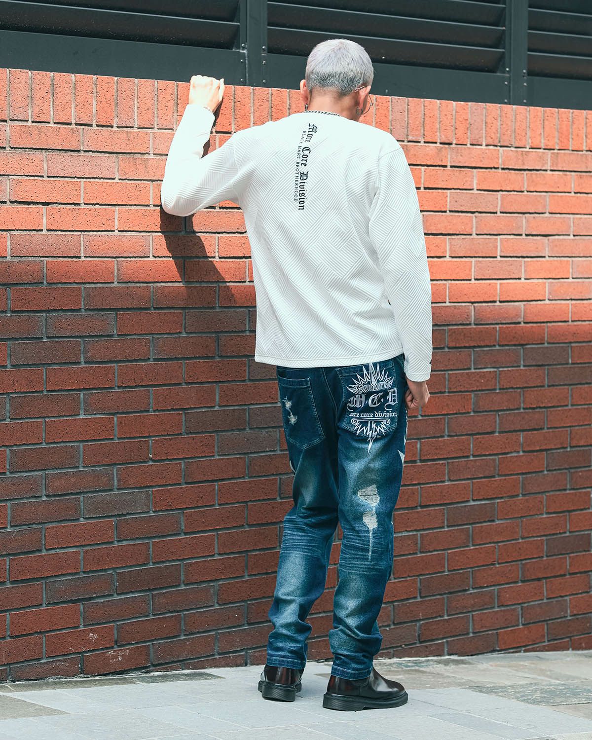 インディゴ:183cm(Lサイズ着用)