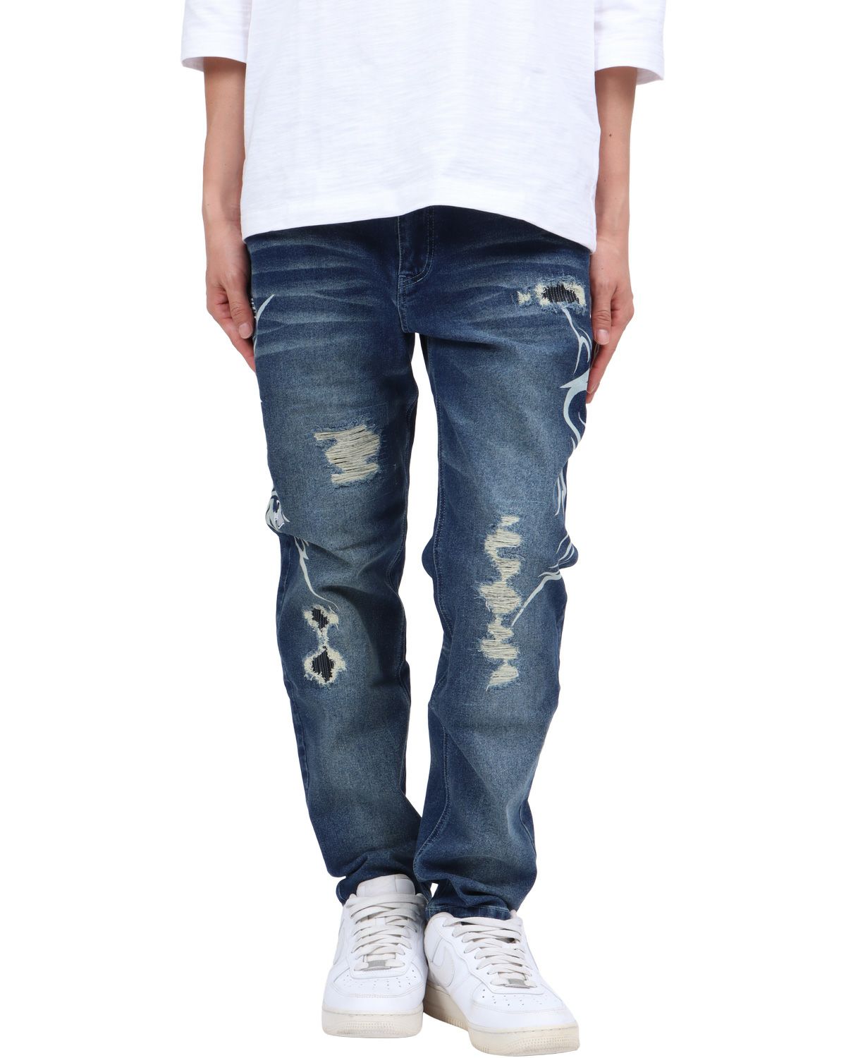 インディゴ：174cm62kg(Lサイズ着用)