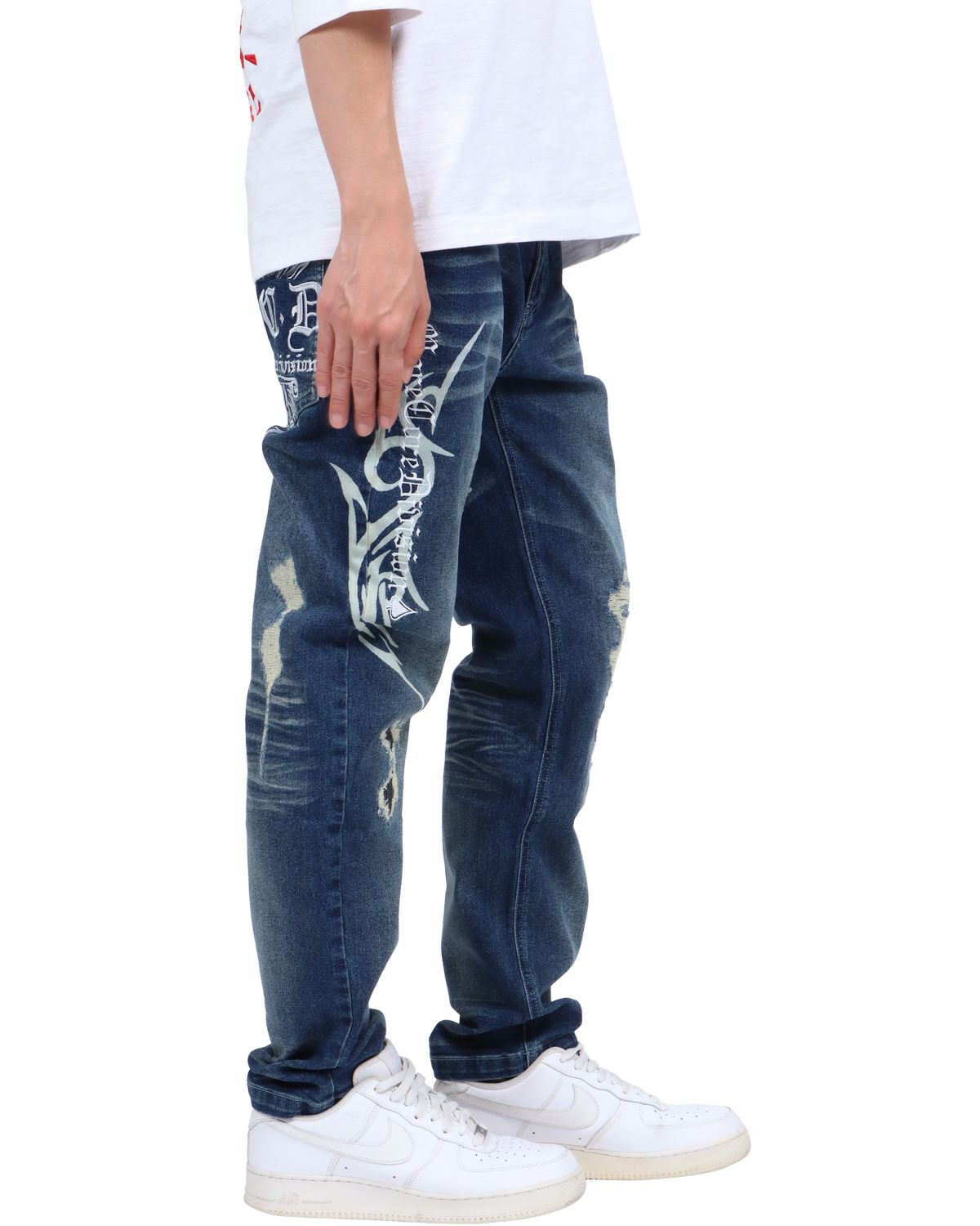 インディゴ：174cm62kg(Lサイズ着用)