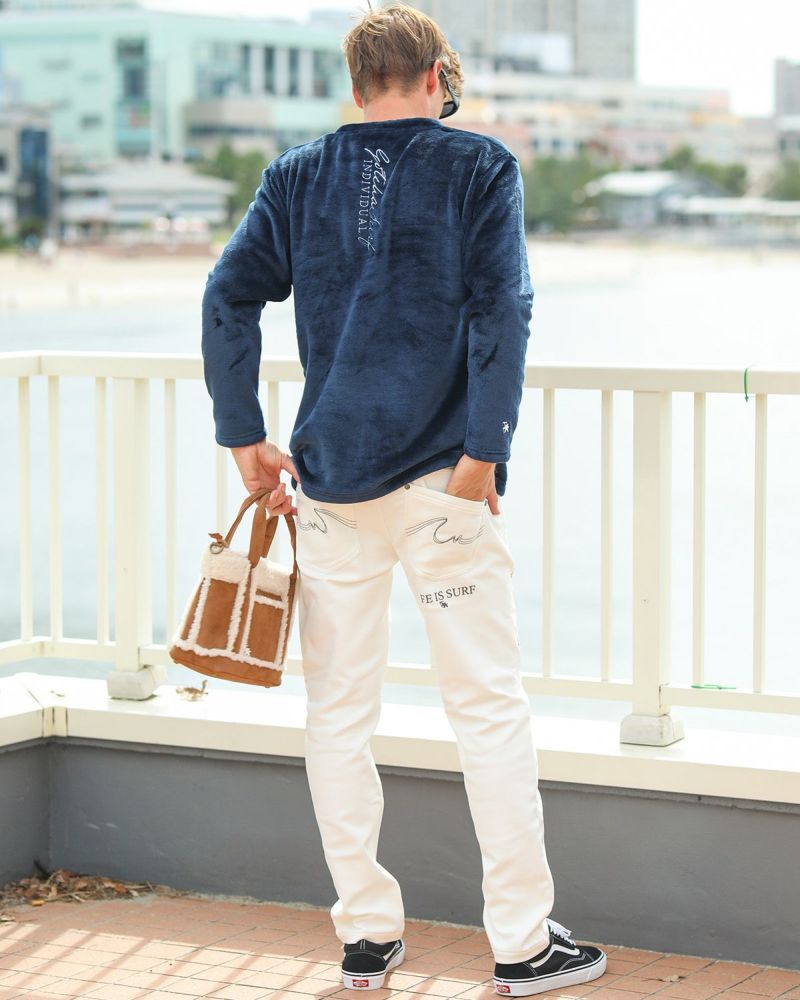 オフホワイト：183cm/70kg(Lサイズ着用)