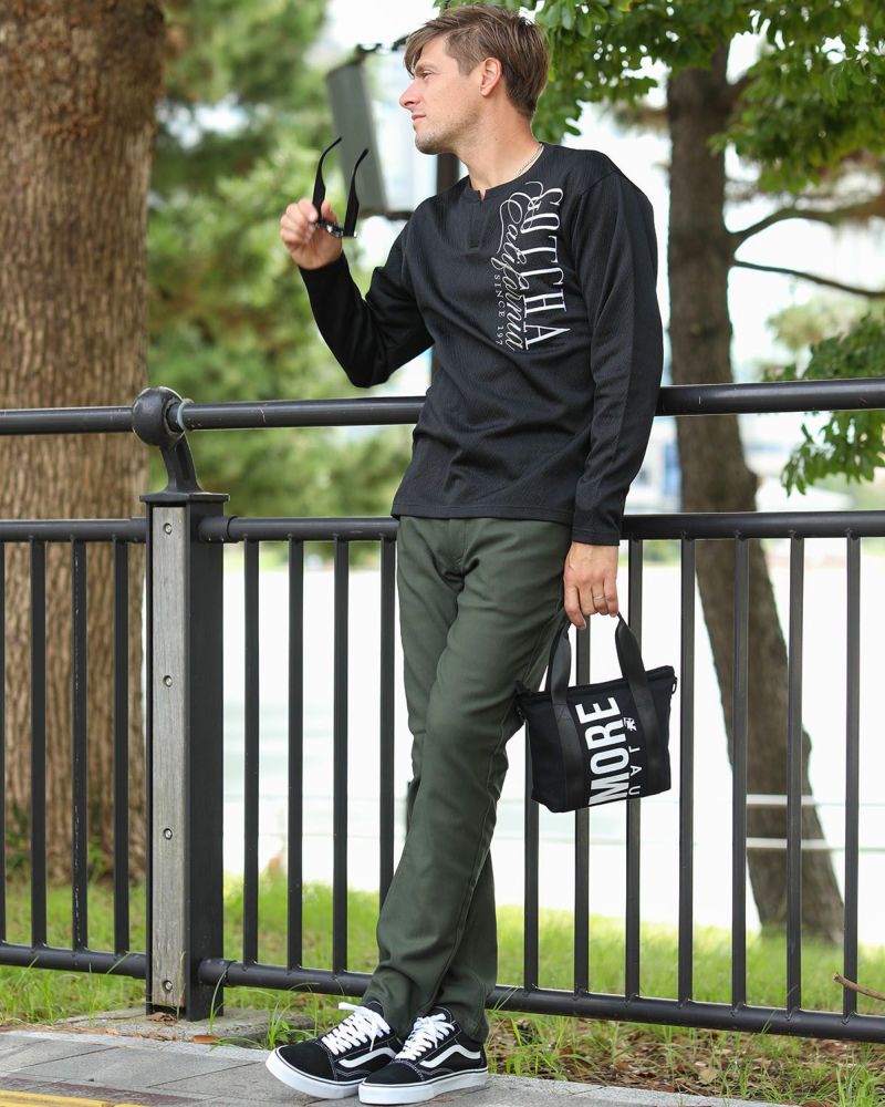 グリーン：183cm/70kg(Lサイズ着用)