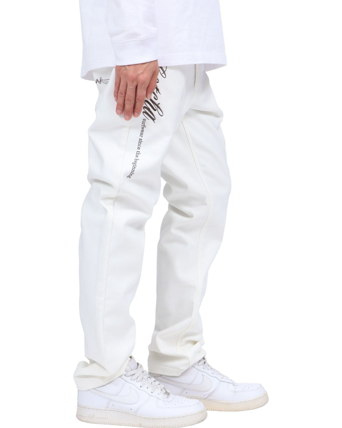 ホワイト：174cm62kg(Lサイズ着用)