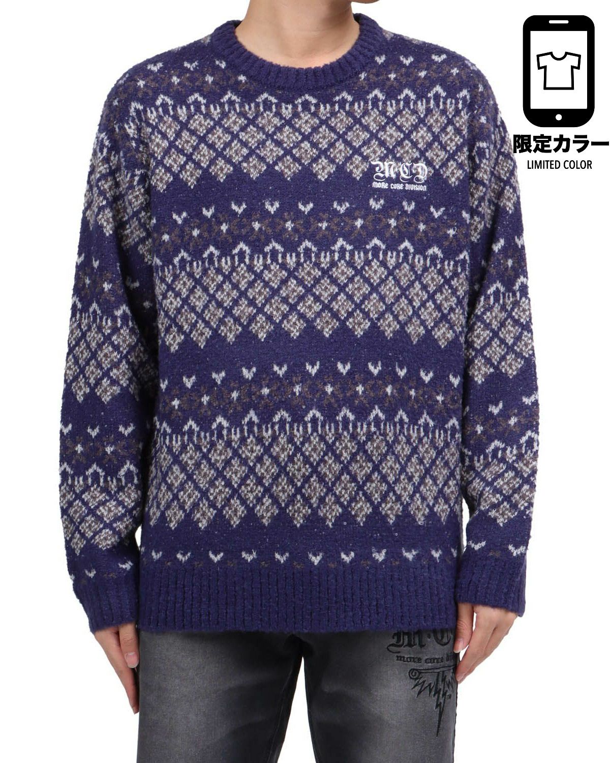 ブルー：173cm63kg(Lサイズ着用)